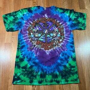 Liquid Blue Celtic Mandala Skull Tie Dye Men’s Sz L NEW
